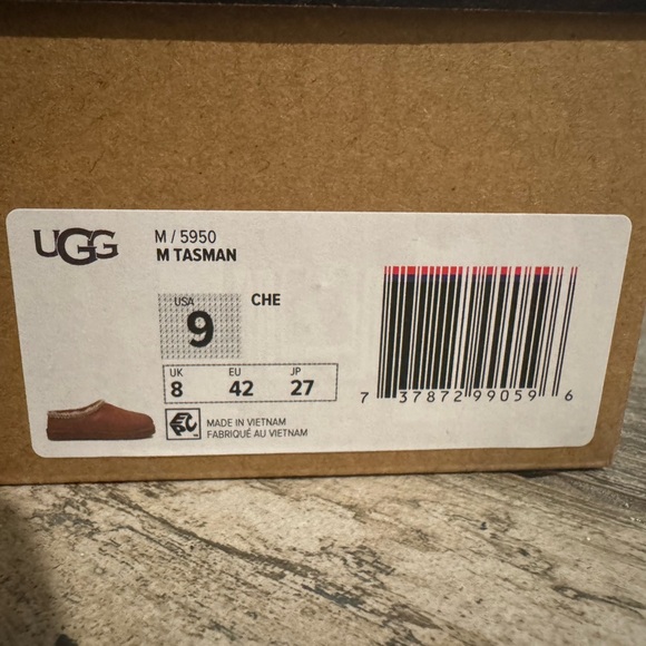 Mens UGG® Tasman Slipper - Chestnut size 9 - Picture 4 of 7